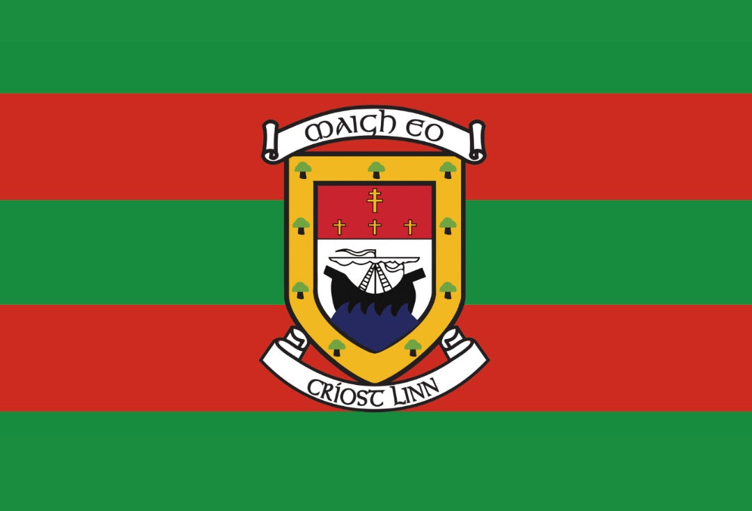 Mayo official GAA flag 5ft x 3ft. Price Busters Ballina