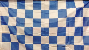 Blue and white flag