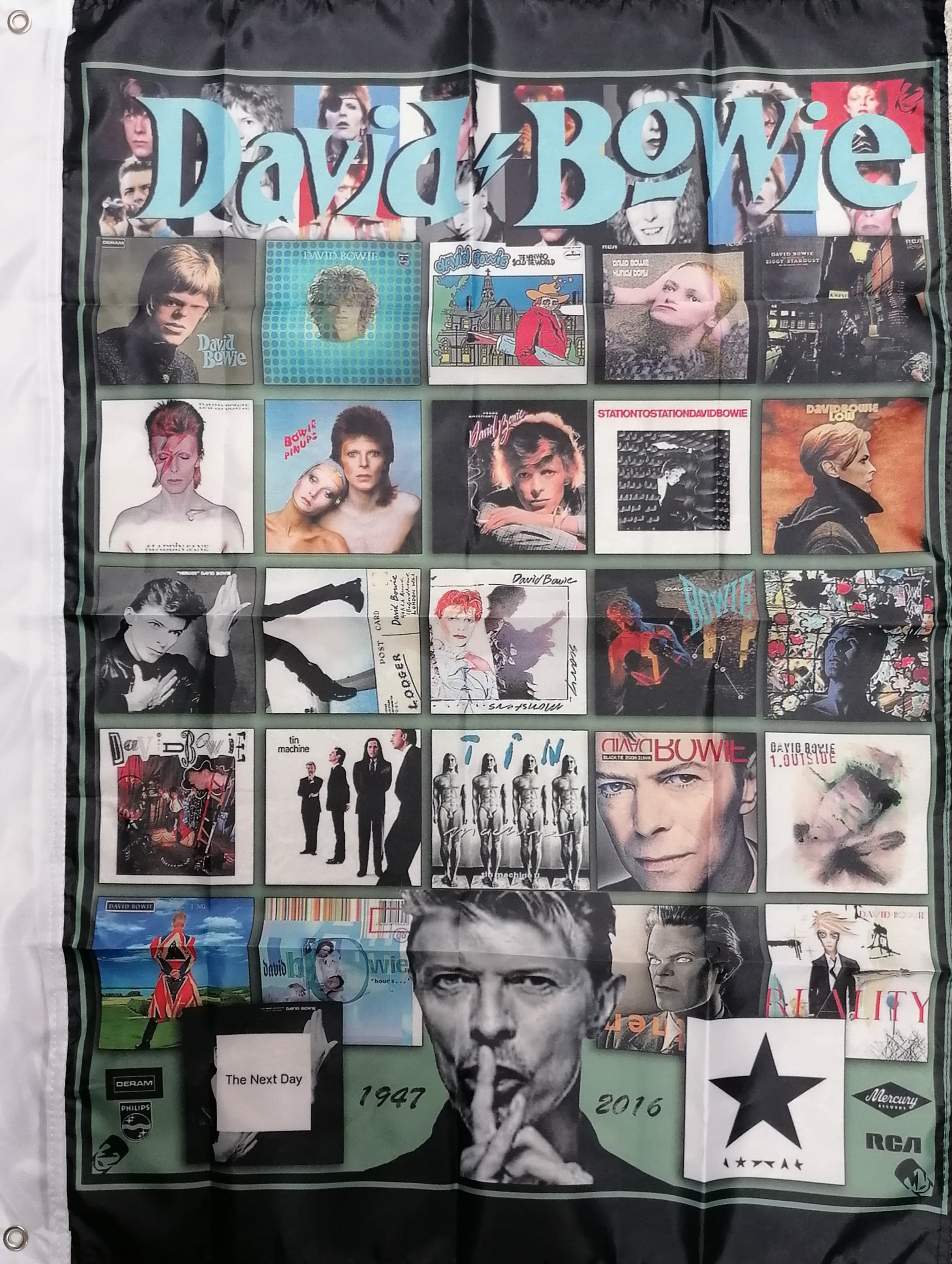 David Bowie music legend flag