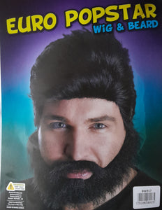 Euro Popstar Beard & Wig