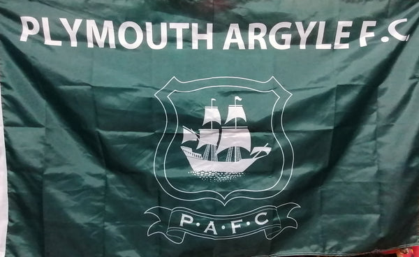 Fanion Plymouth Argyle FC 9x11cm Wimpel Pennant Banderin Angleterre
