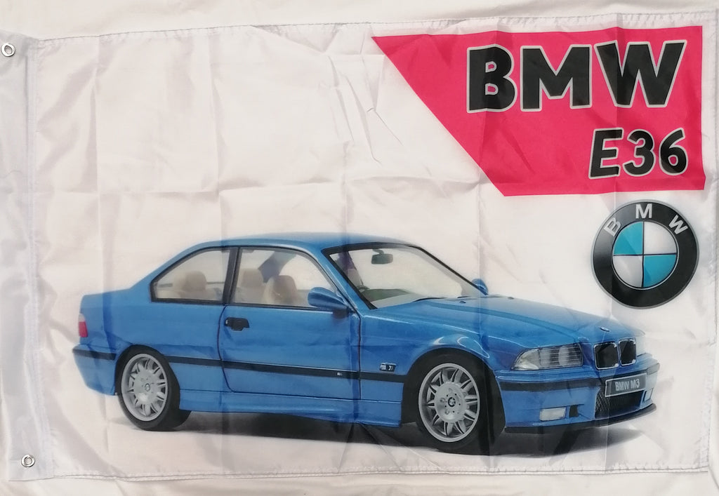 BMW E36 flag Blue 
