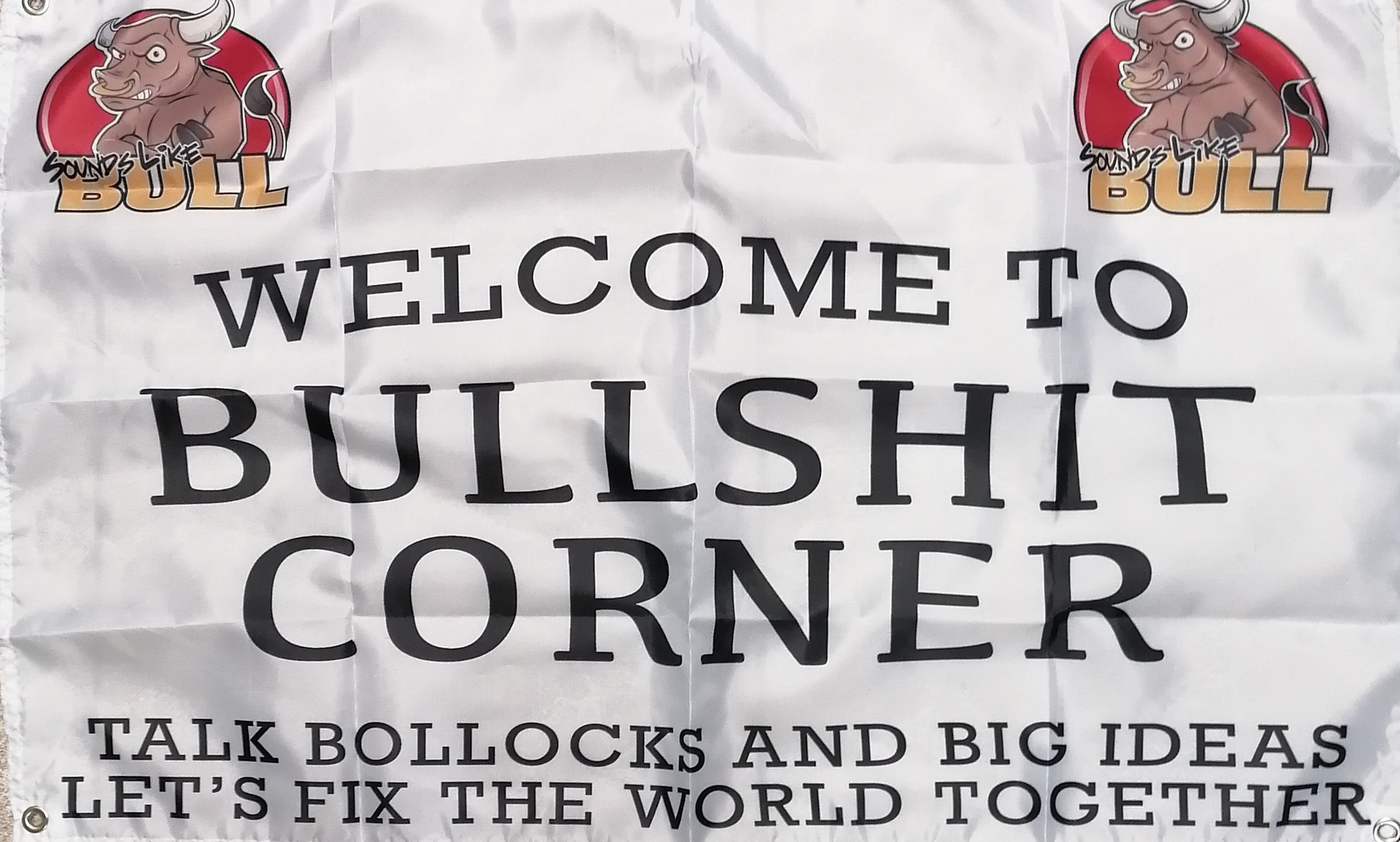 Bullshit corner novelty flag