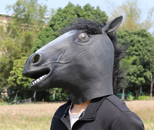 funny horses head mask