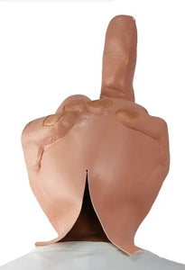 Middle finger Halloween latex mask.