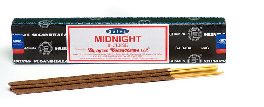 Midnight incense sticks (3 packs €5).