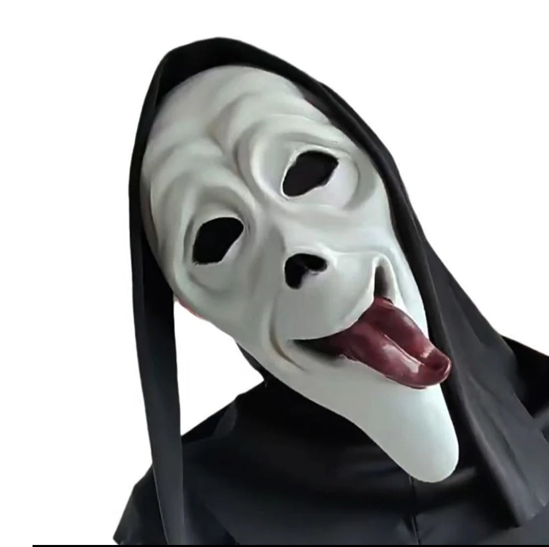 Scream movie latex mask cosplay for Halloween.