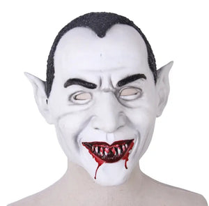 Deadly silence scary vampire Halloween latex mask.