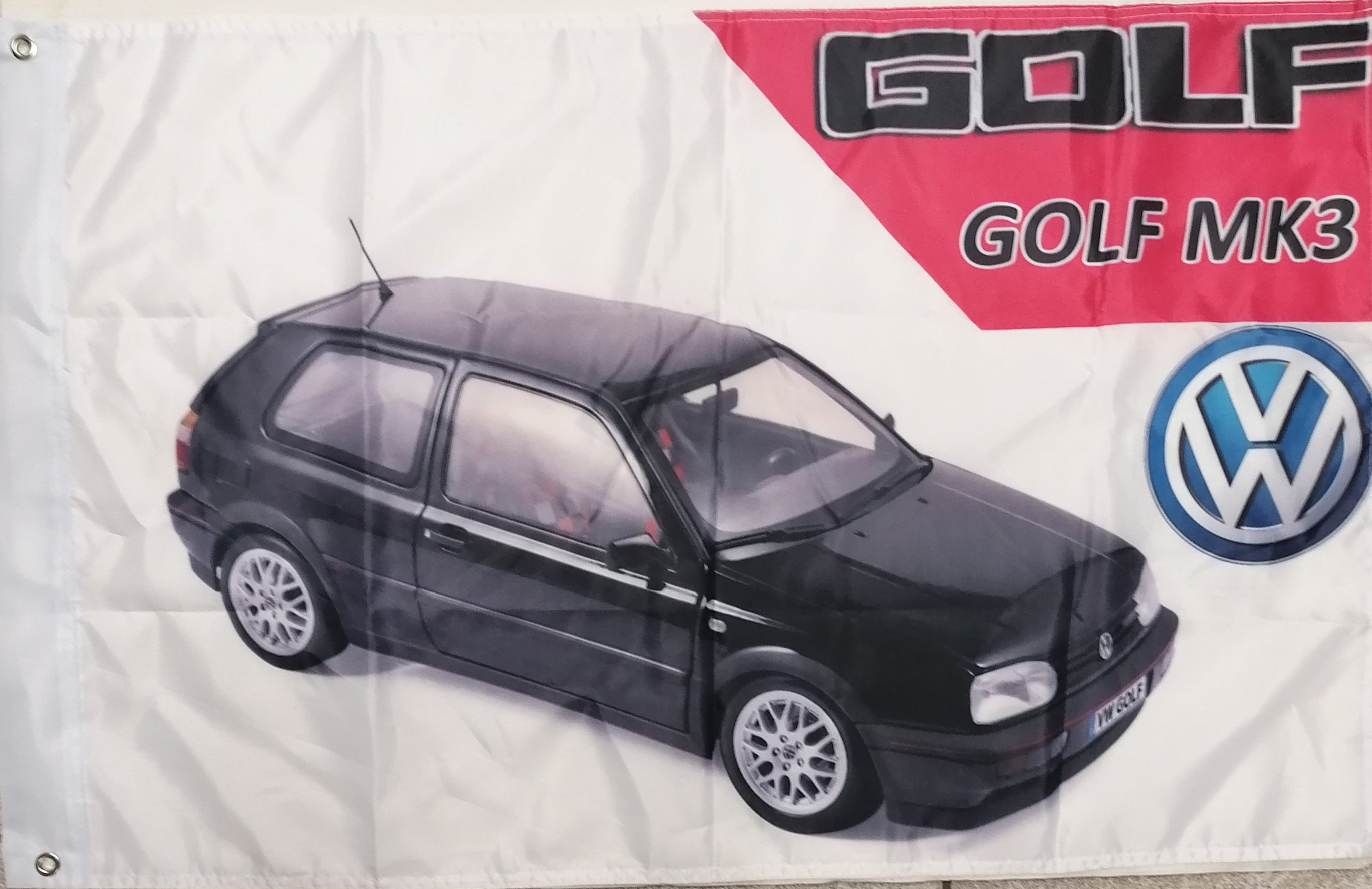 black vw golf mk3 flag