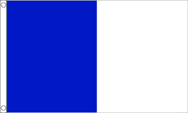 blue and white flag