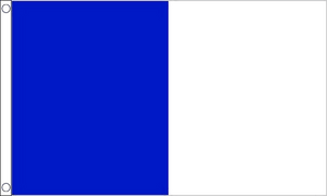 blue and white flag