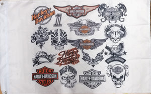 harley davidson logo flag