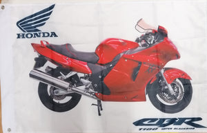 red honda cbr 1100 super blackbird flag