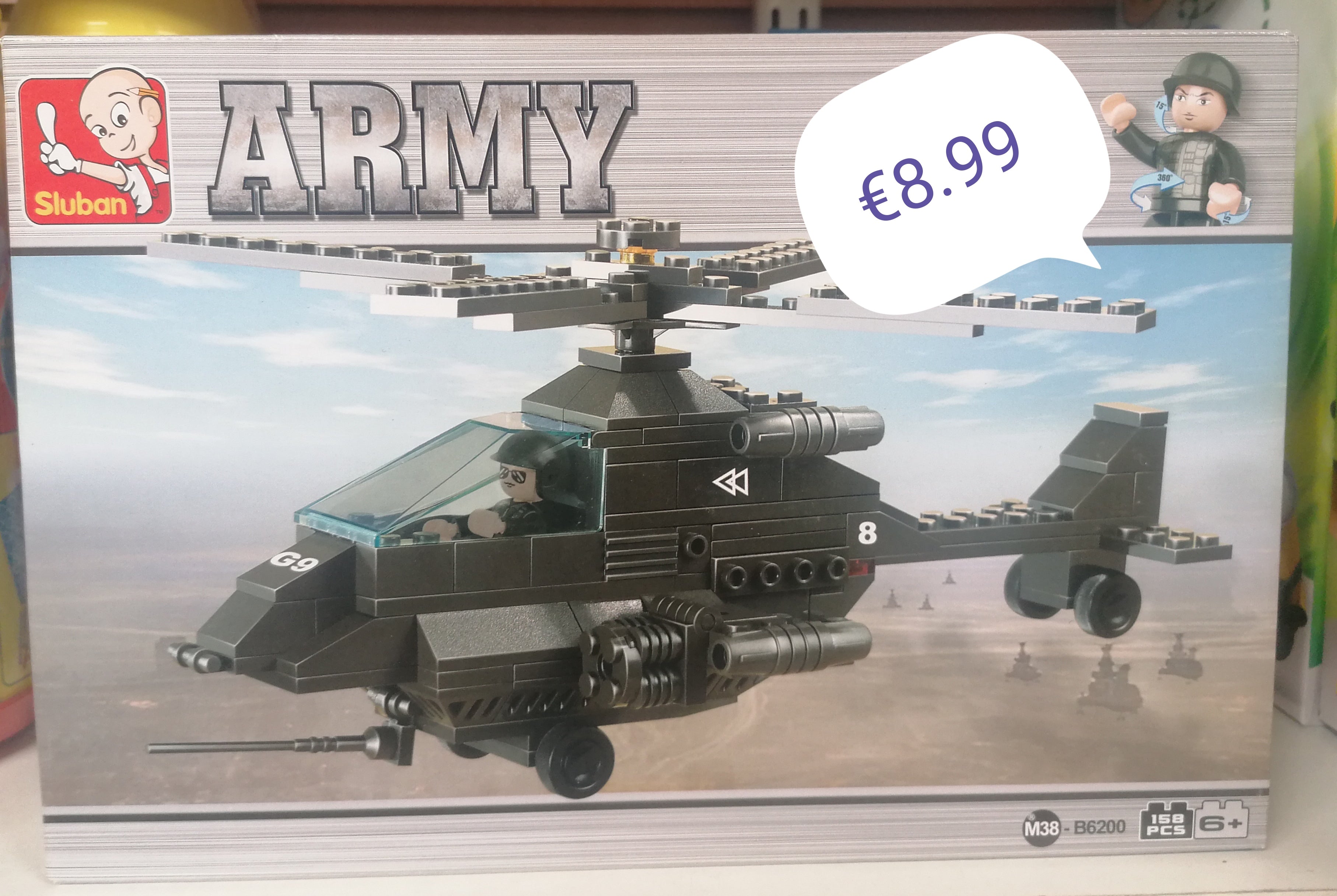 army helicopter building blocks