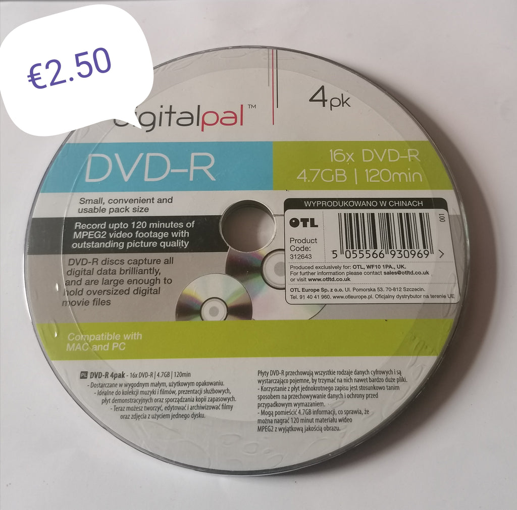 recordable DVDs.