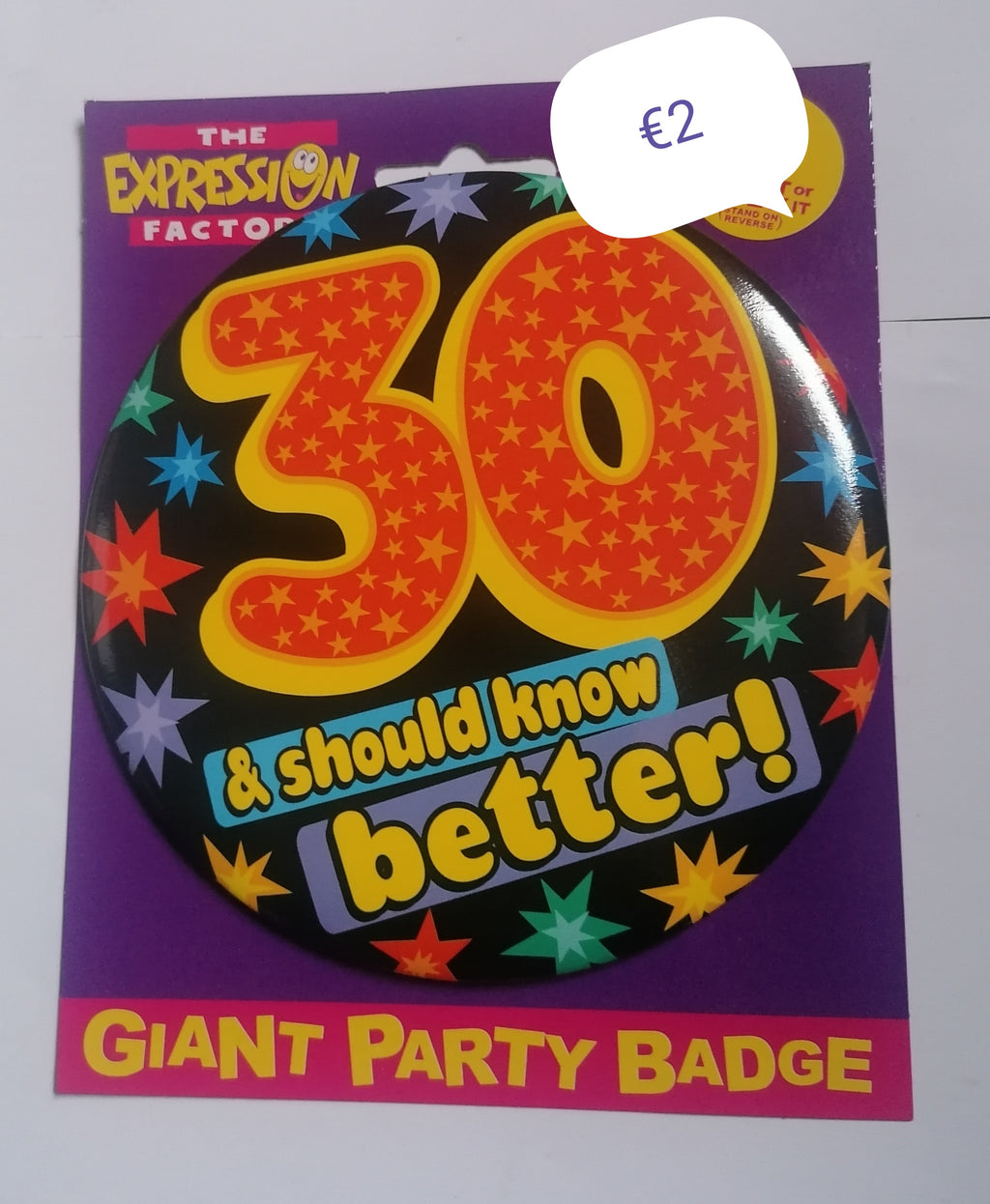 big 30th birthday badge