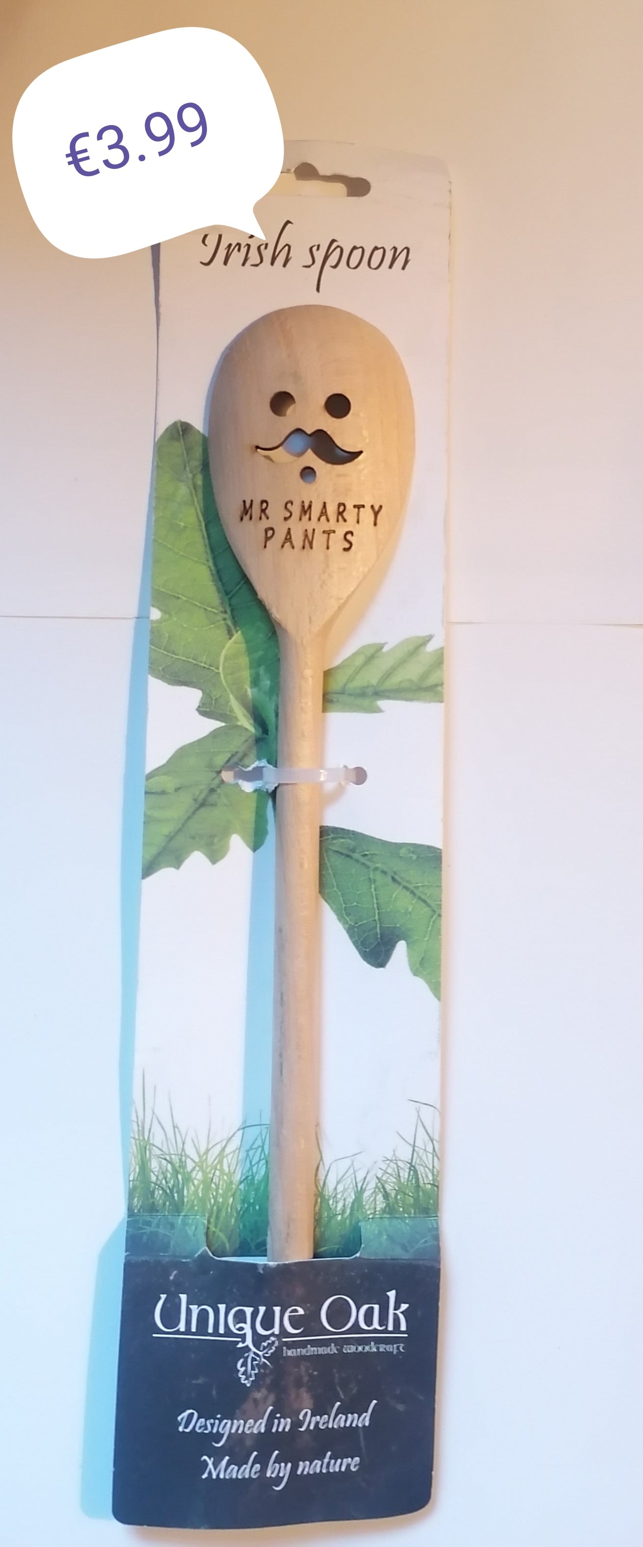 novelty wooden mr smarty pants spoon