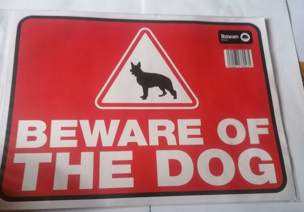 beware of the dog sign