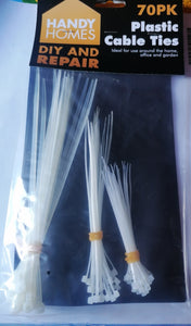 Plastic cable ties pack of 70.