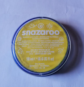 Snazaroo face paint yellow 18 ML Tub.