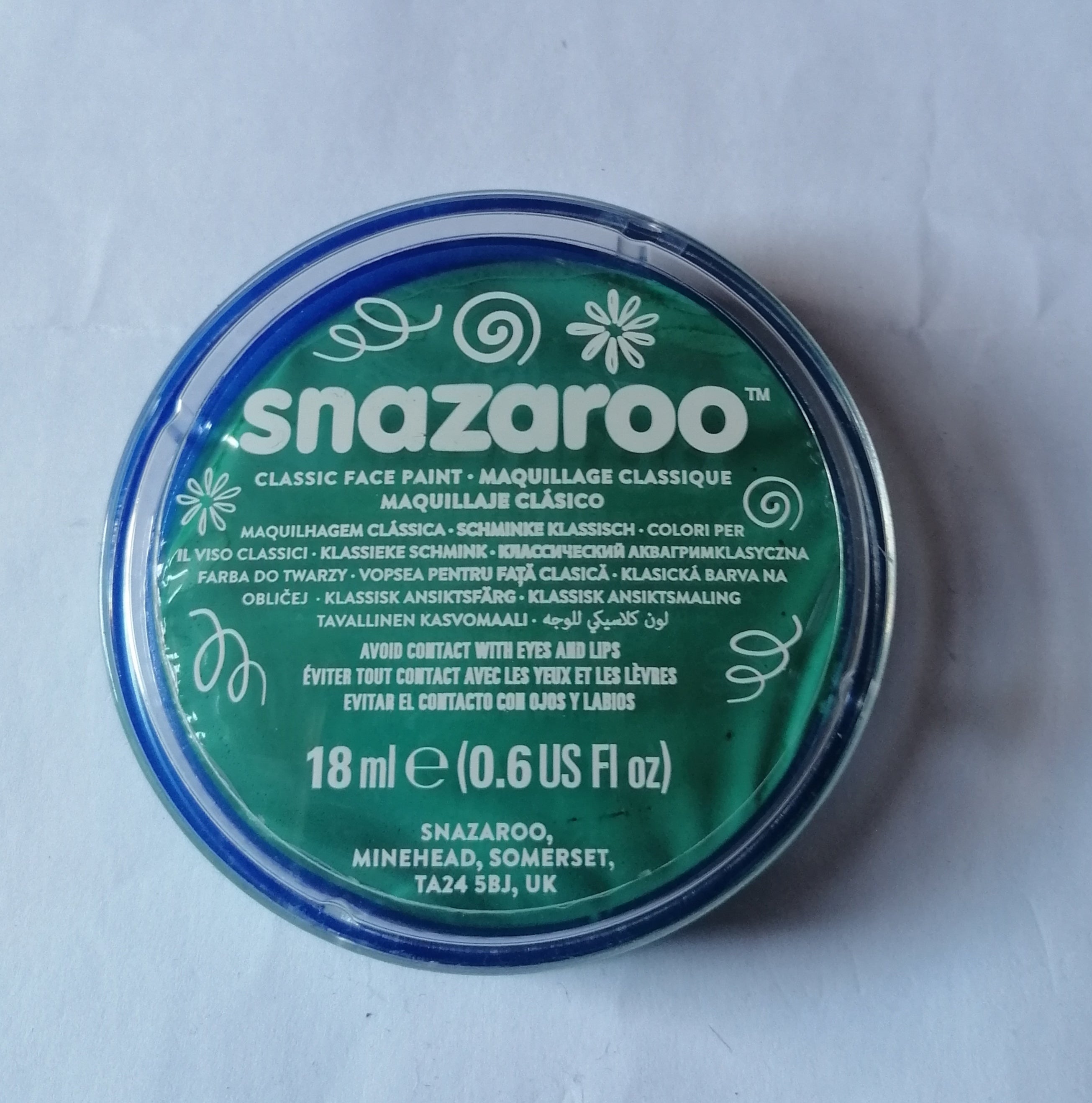 green snazaroo face paint