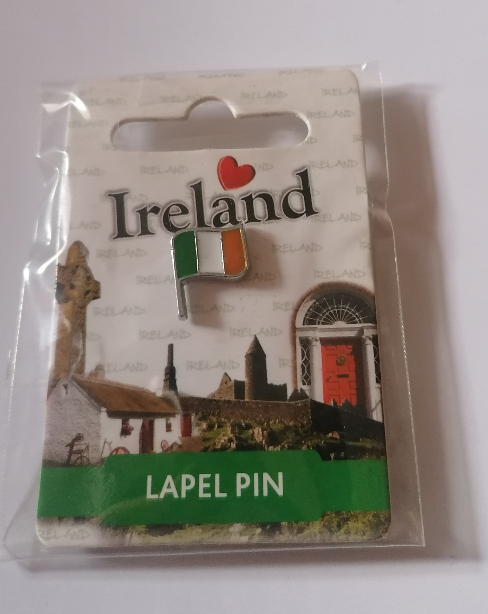 Irish Tri Colour  pin on badge.