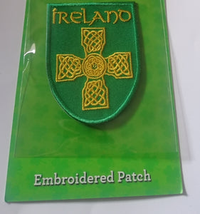 cirish celtic cross embroidered patch