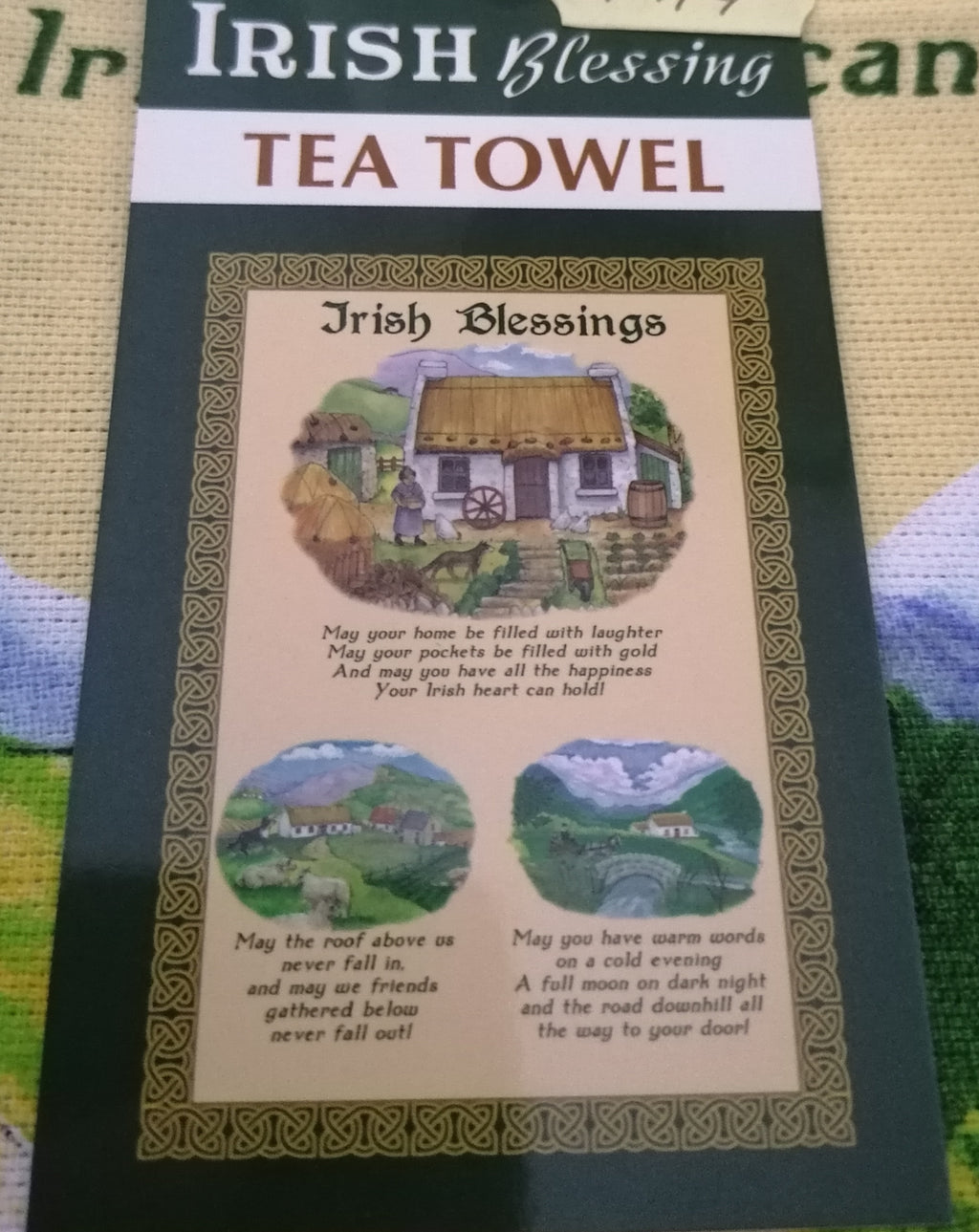 irish blessings tea towel