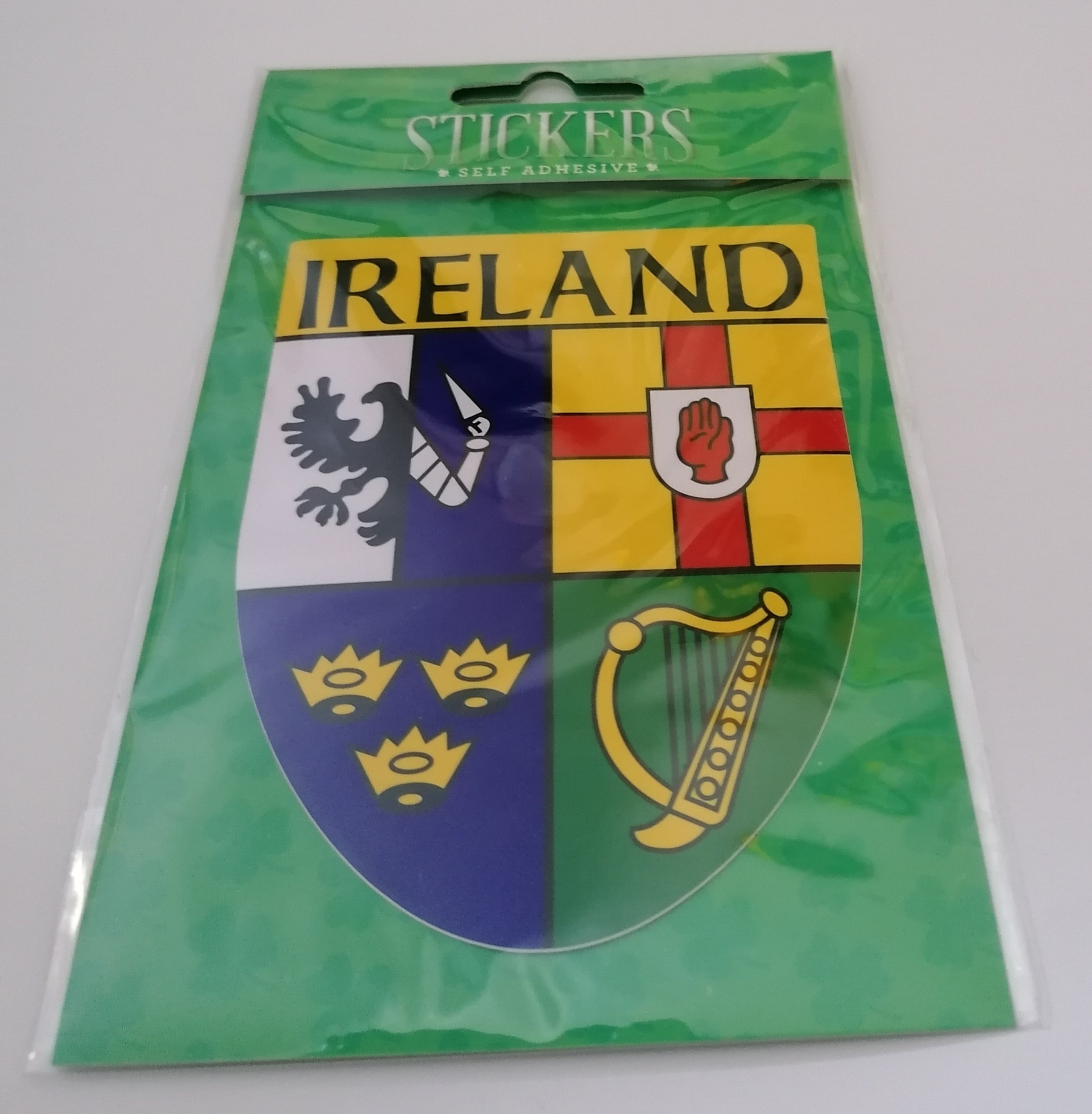 Irish four provinces car sticker.