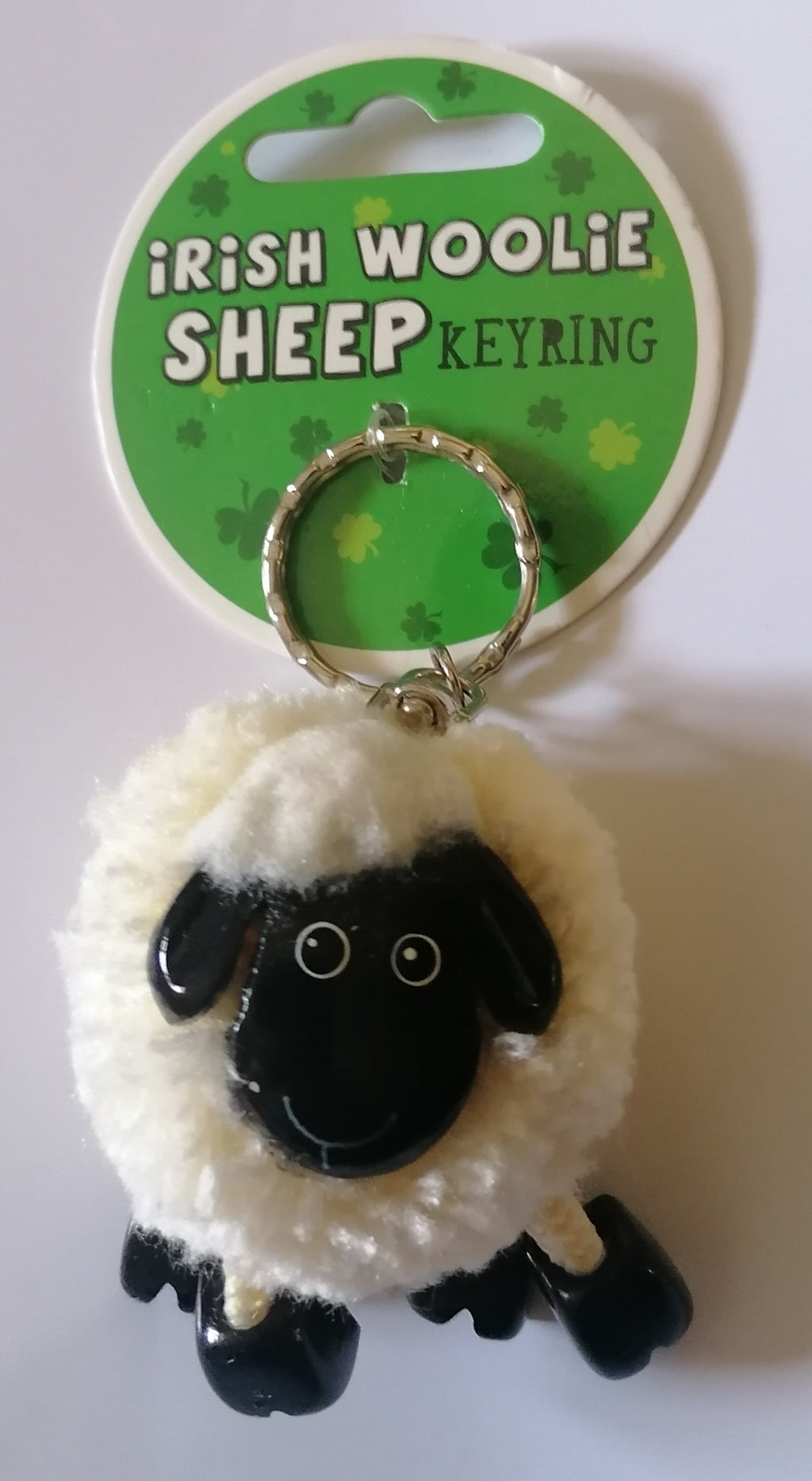 irish woolie sheep key ring