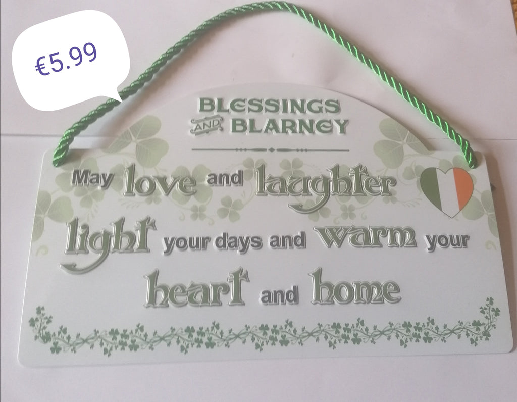 irish blessing tin sign