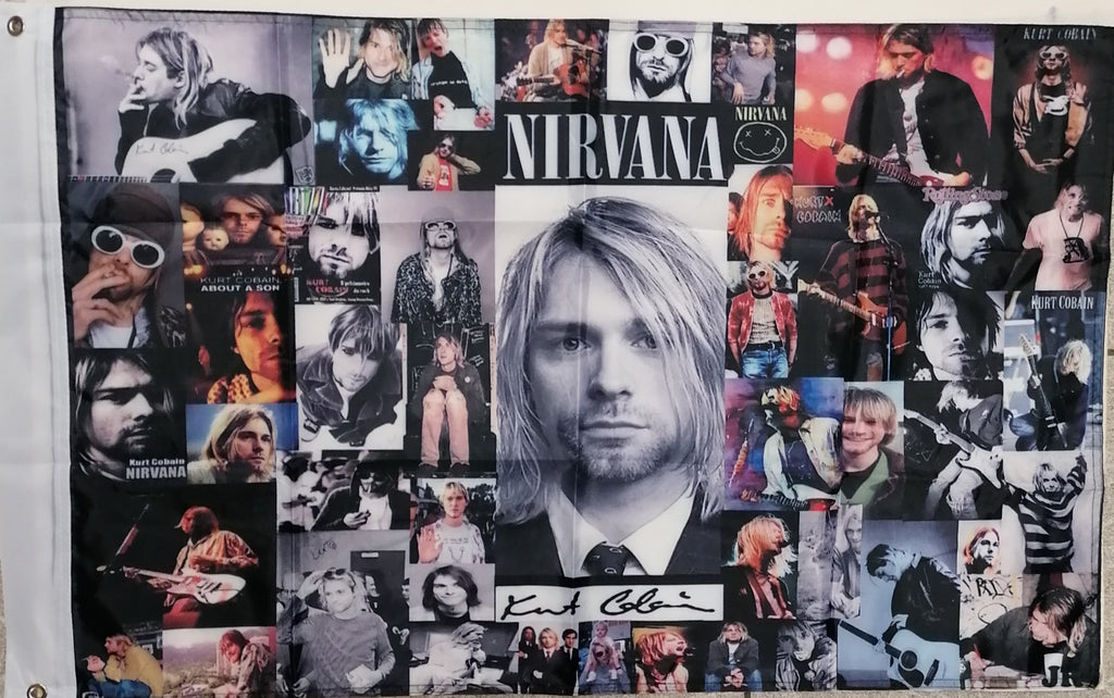 Kurt Cobain Nirvana Flag.