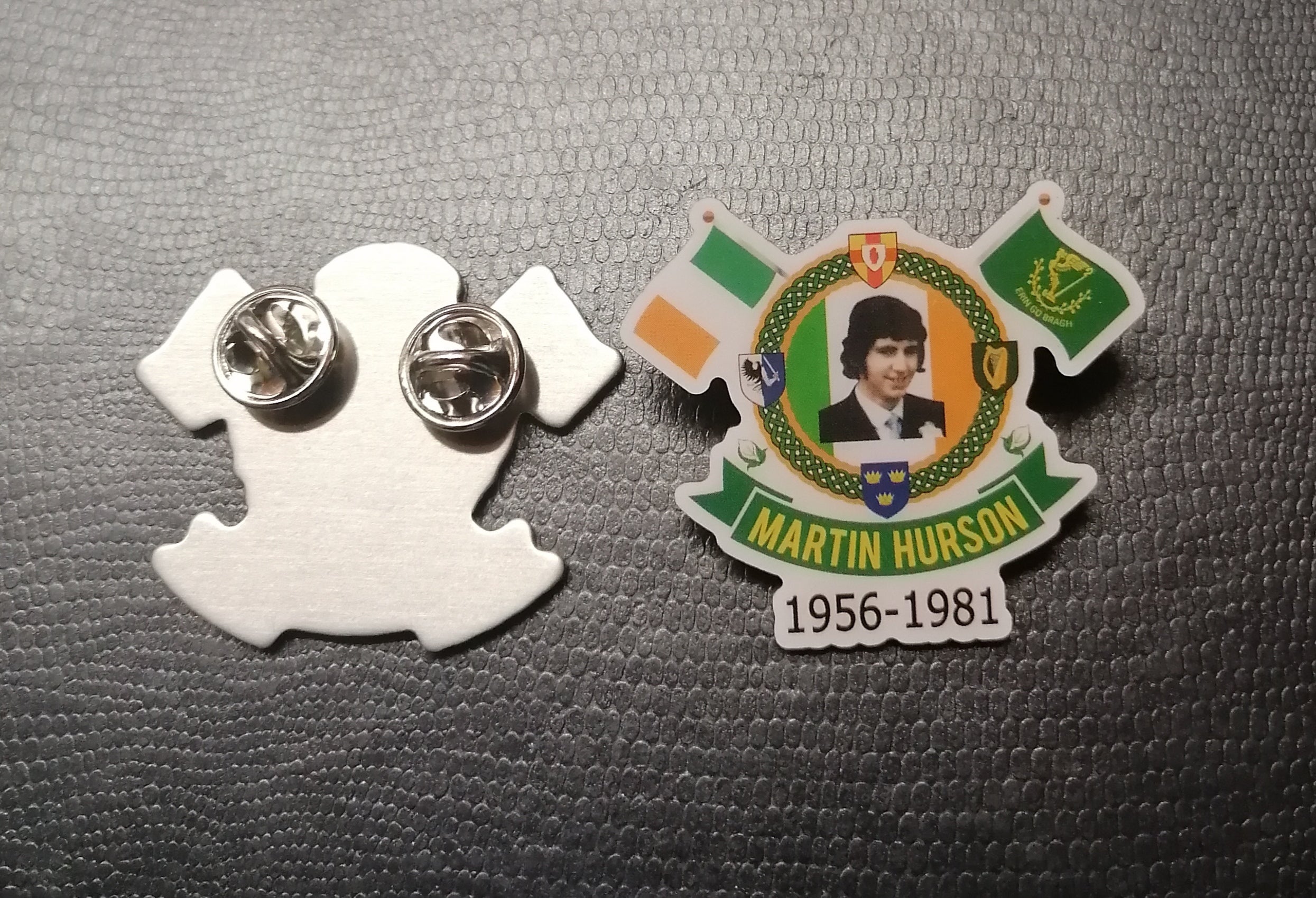 martin hurson Irish republican badge