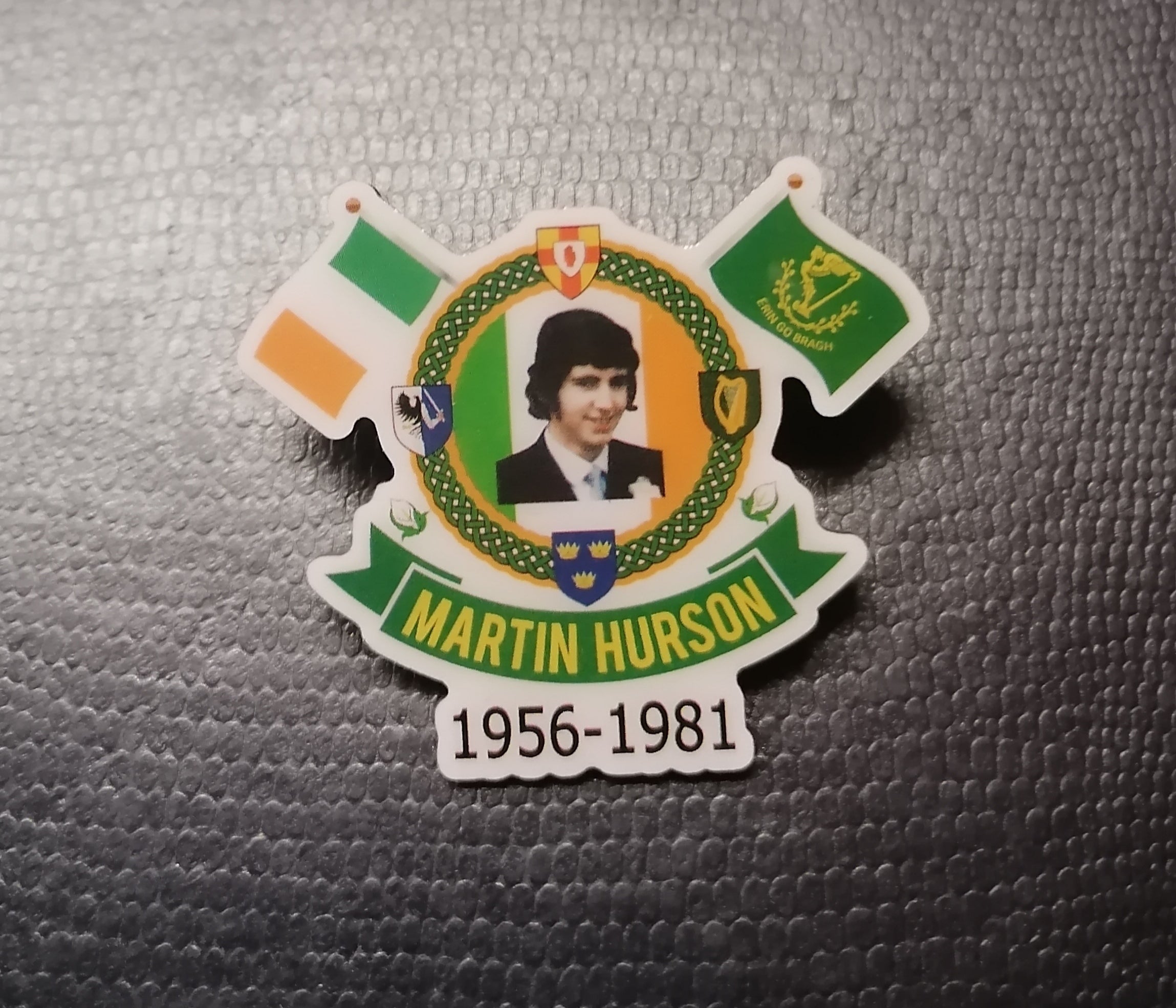 martin hurson pin badge