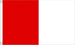 Red and White flag Large 150cm x 90cm.