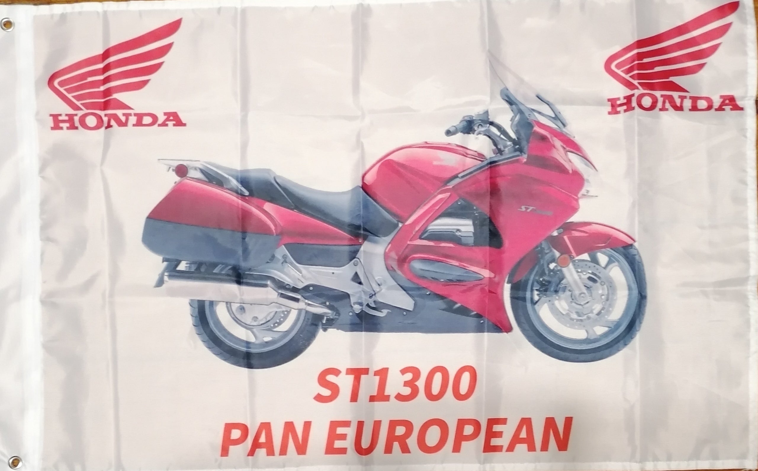 Red St1300 pan European honda bike