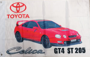 Toyota Celica GT4 ST 205 Red Car flag.