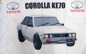 Toyota Corolla KE70 flag