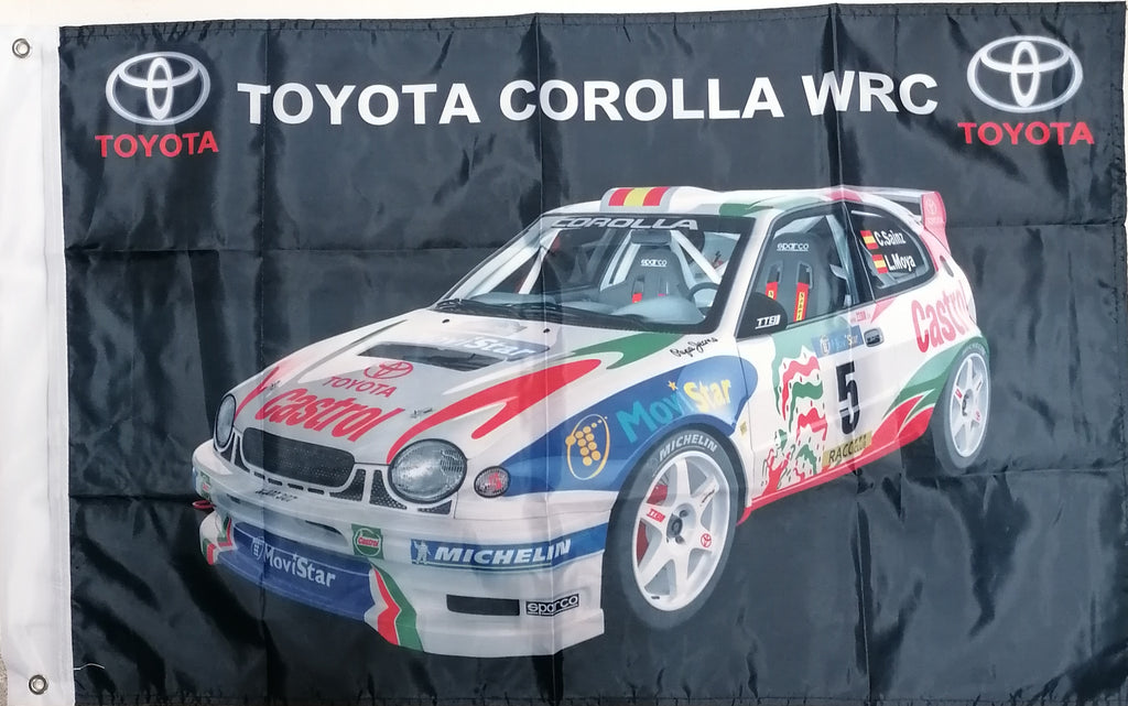 toyota corolla world rally car flag