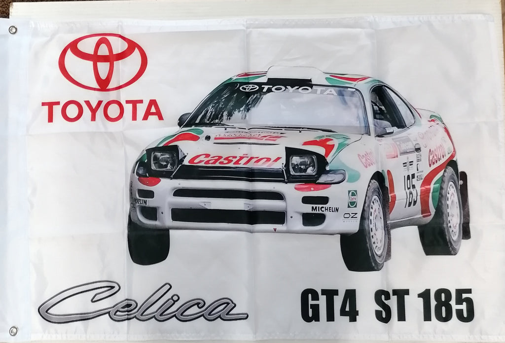 Toyota celica rally car flag