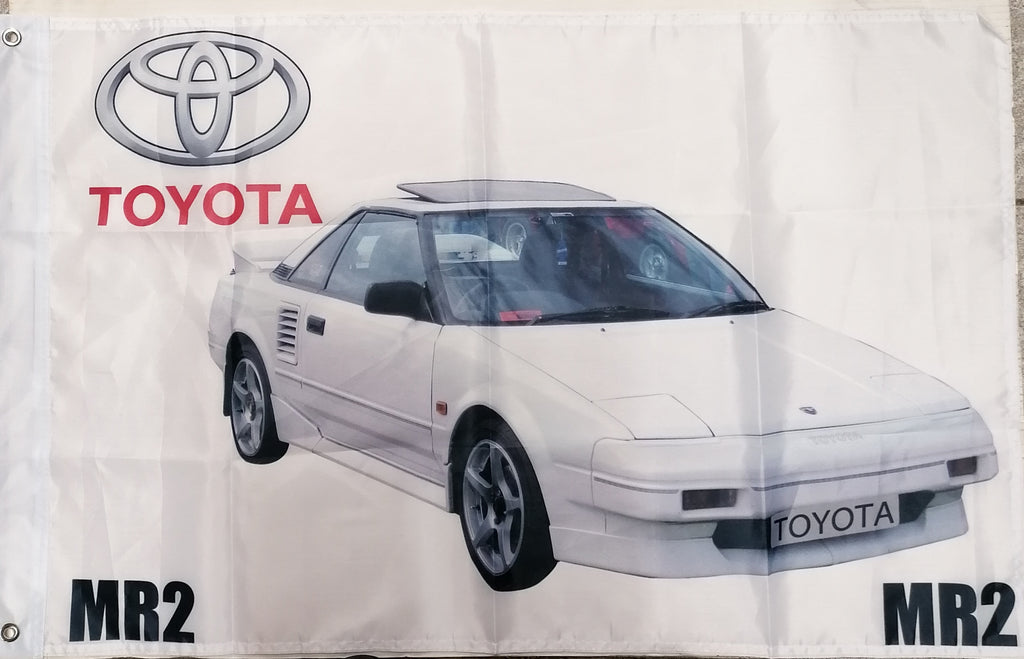 Toyota mr2 flag white