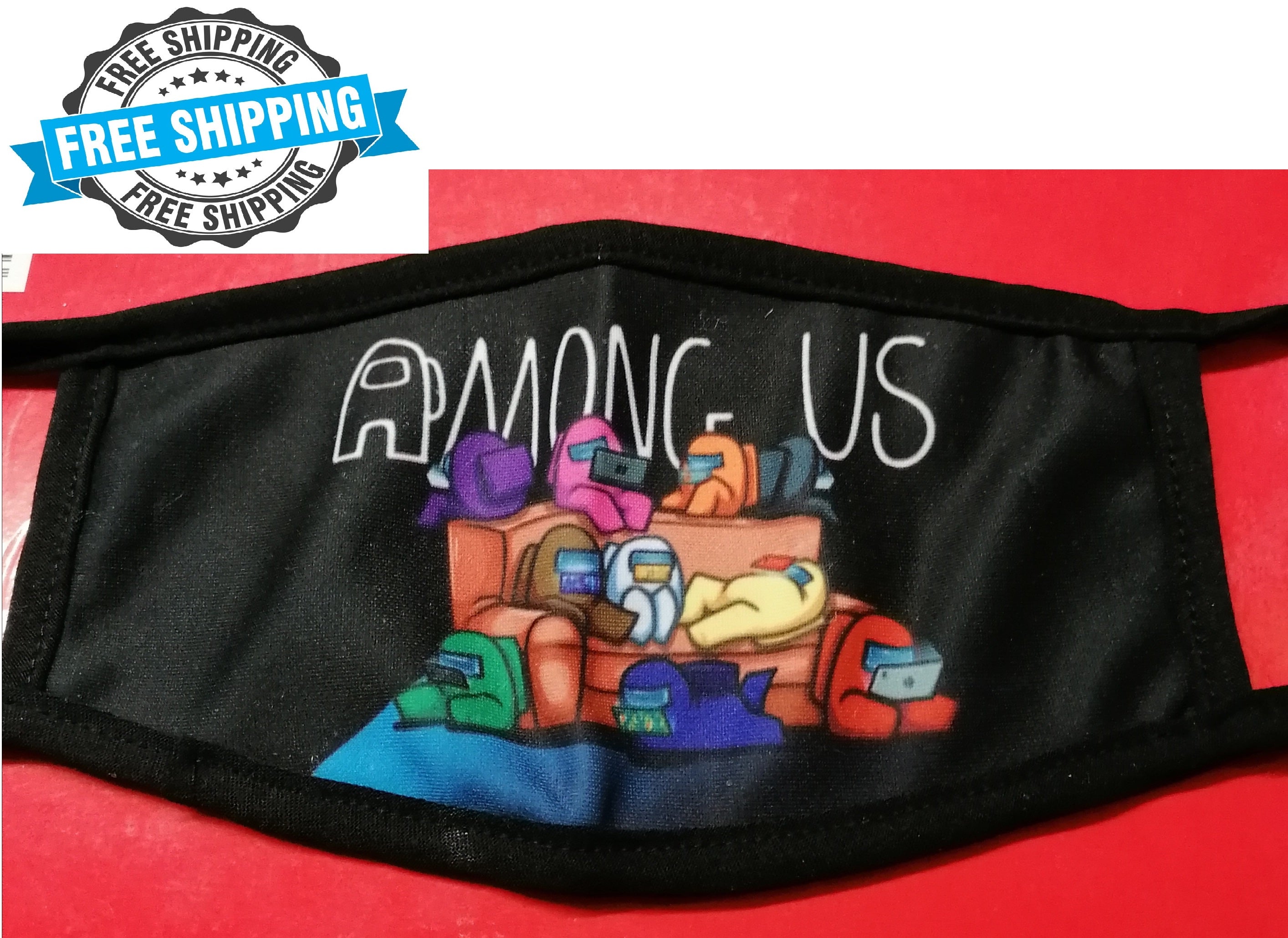 Among Us face cover mask.