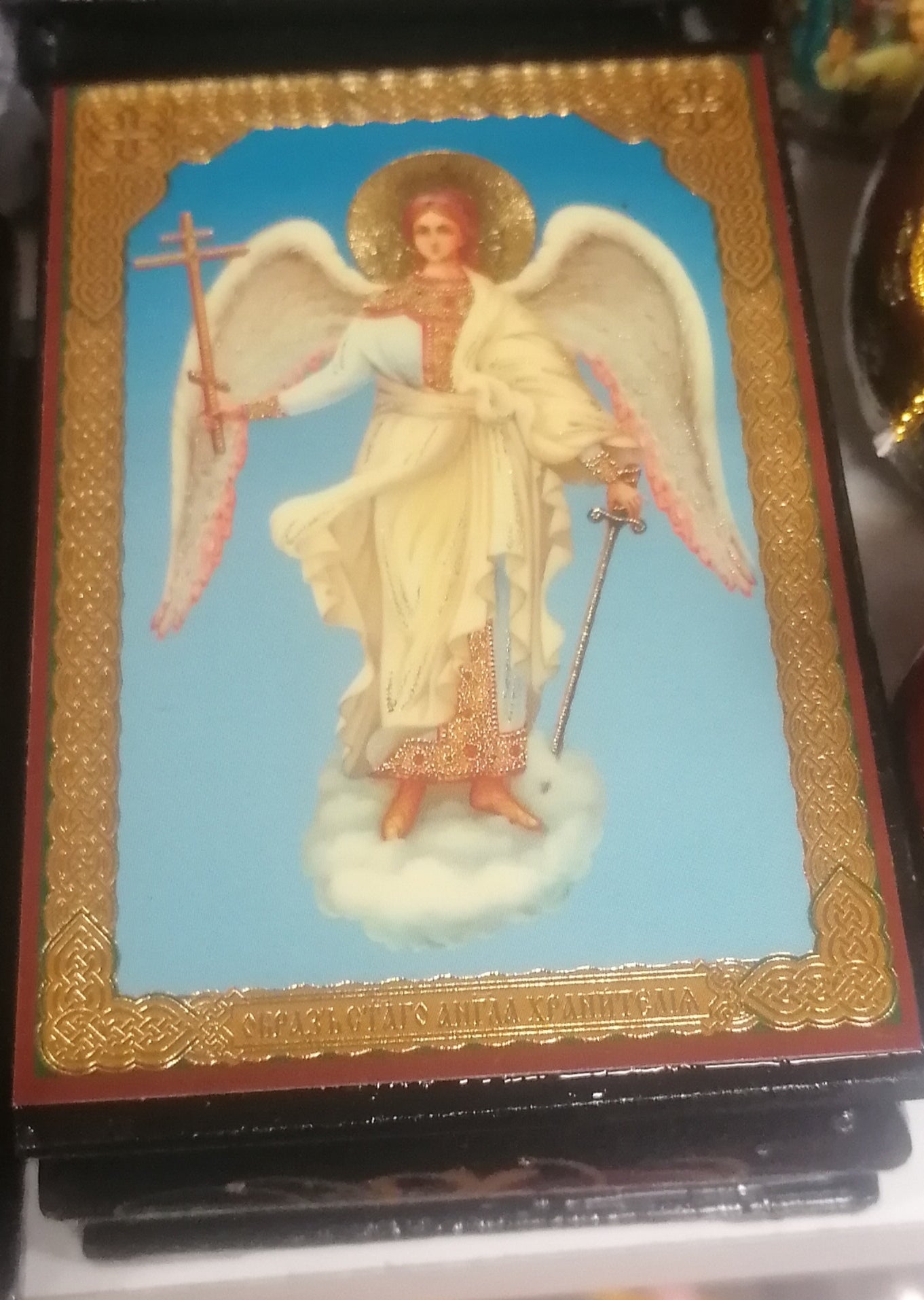 hand made wooden angel box