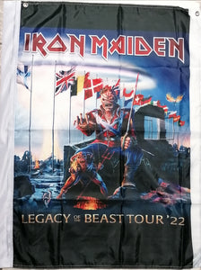 Iron maiden legacy of the beast tour flag