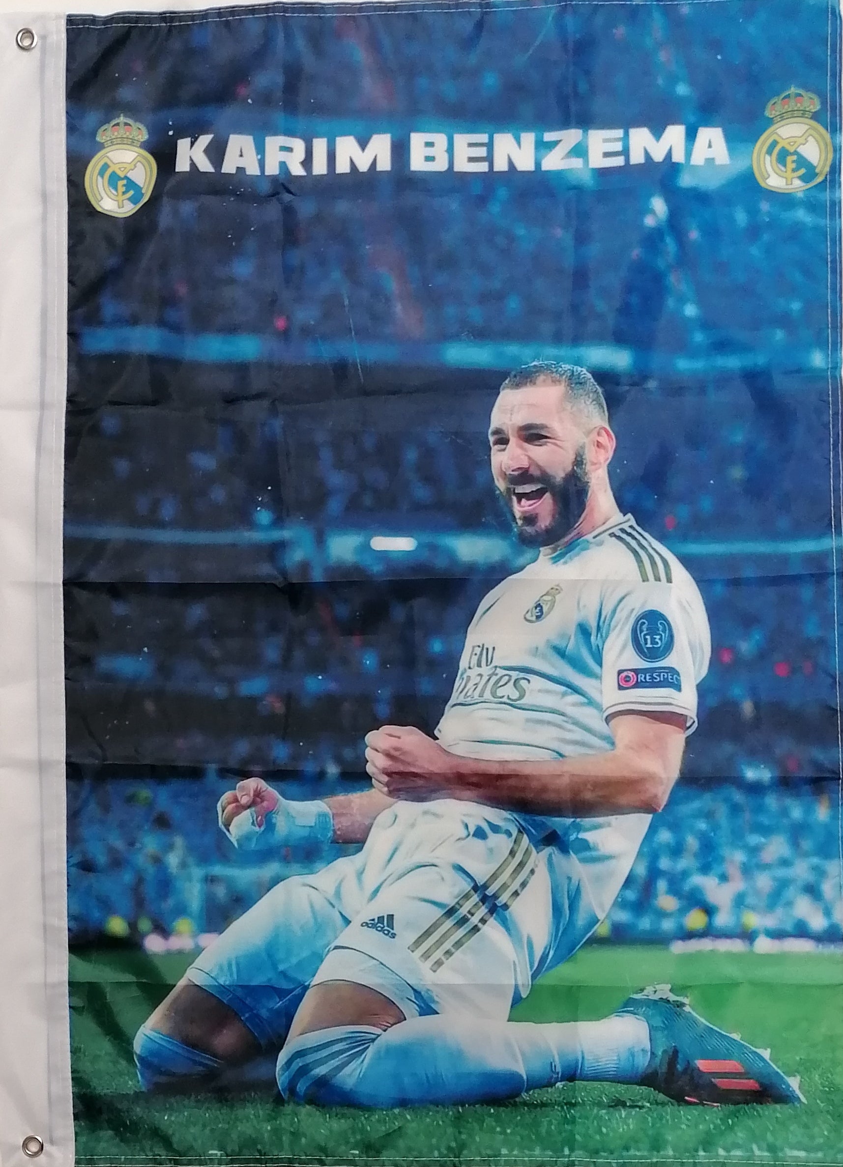 Benzema Real Madrid Football flag.