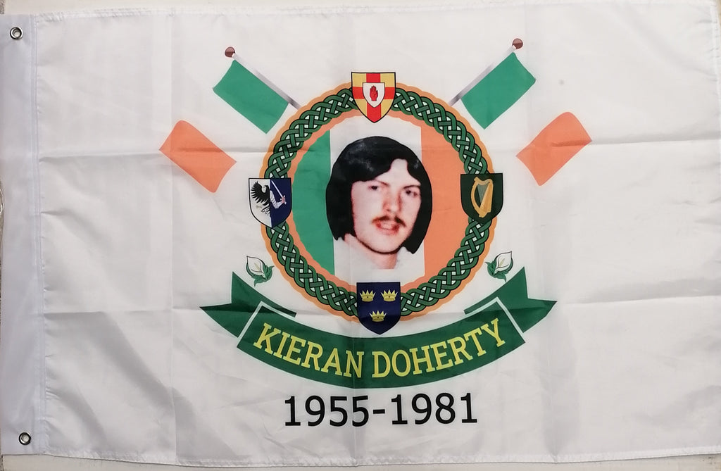 Kieran Doherty Irish Republican hunger striker flag. 