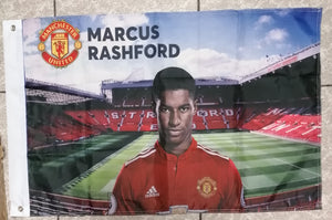 Marcus Rashford Manchester United Football Flag.