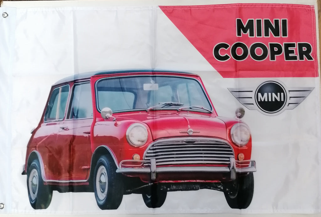 red mini cooper flag