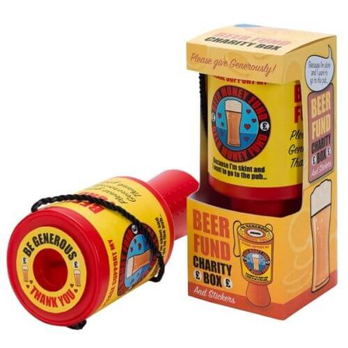 novelty beer fund charity box