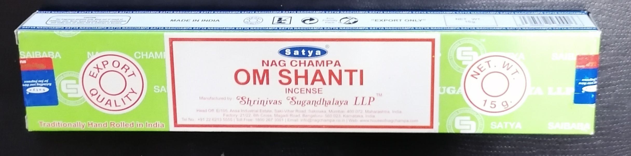 OM Shanti incense sticks pack of 3 €5.